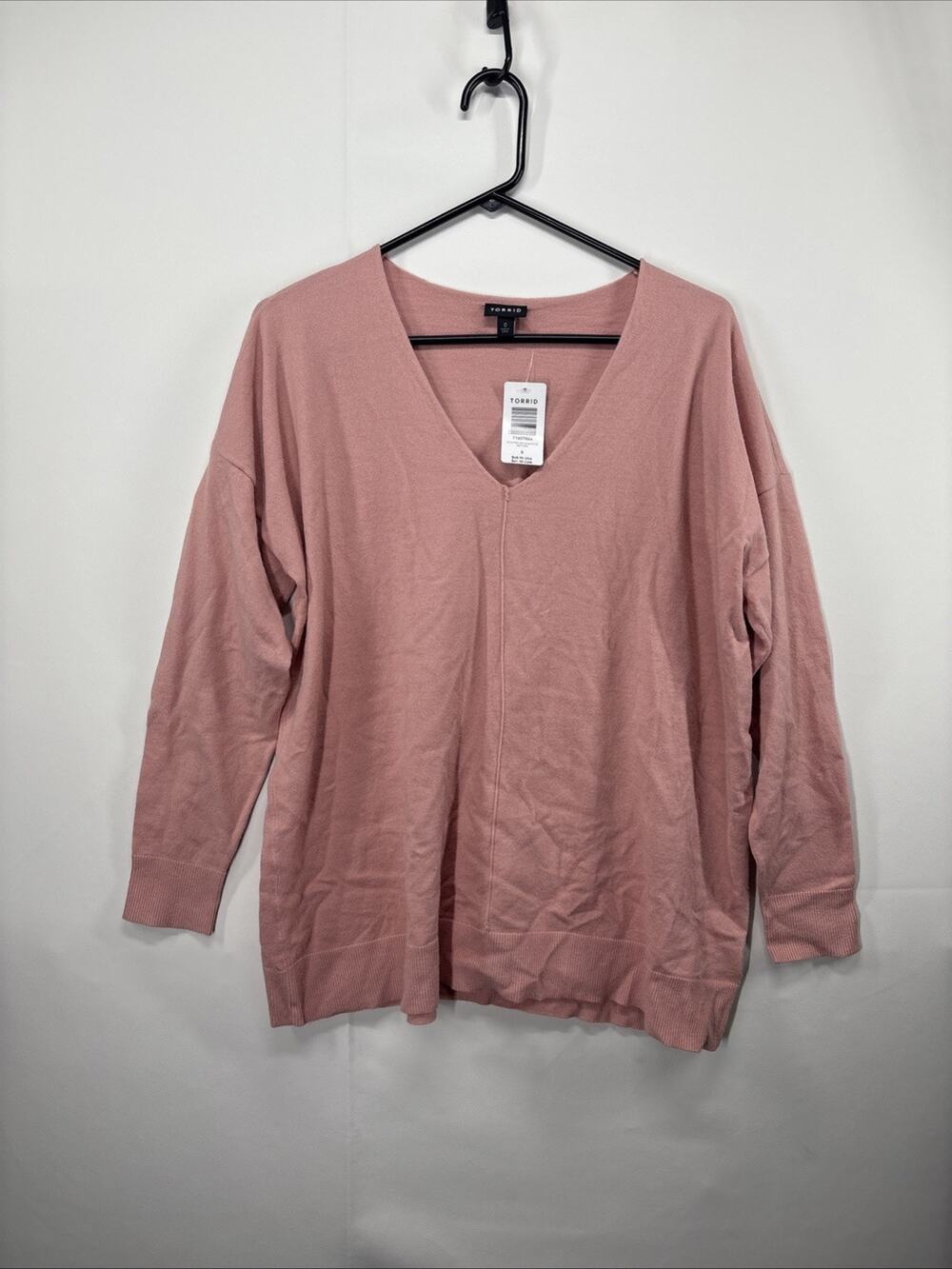Torrid Pink Vneck Slouchy Pullover 0